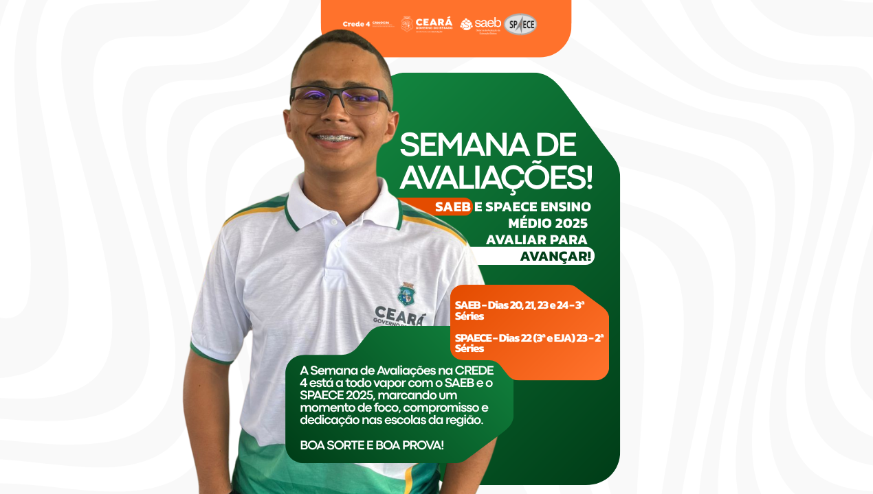 Avaliações em foco: estudantes da CREDE 4 participam do SAEB e do SPAECE 2025